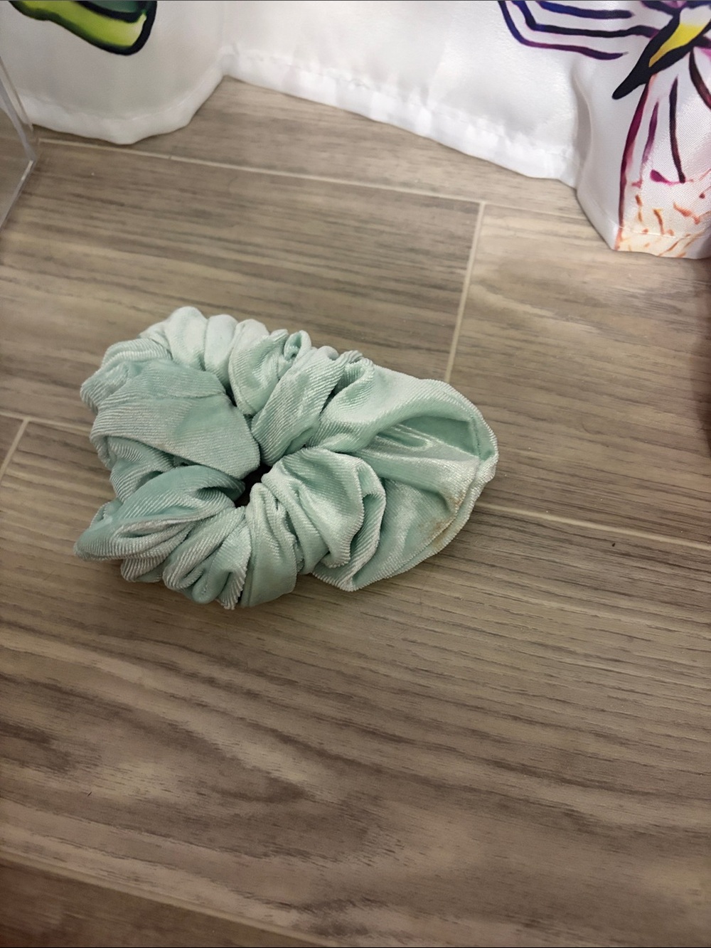 Mint Green Velvet Scrunchie - Women Accessories